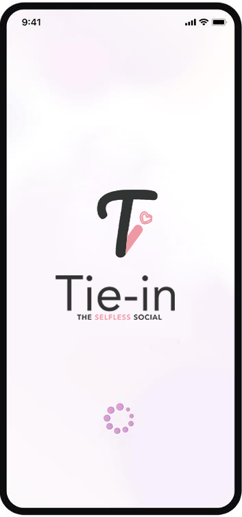 Tie-In app splash screen on a smartphone